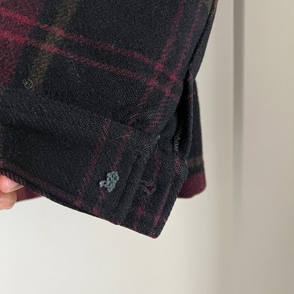 Vintage Pendleton Pure Wool Mackinaw Jacket Red Black Buffalo Plaid Sz S *note - Picture 11 of 11